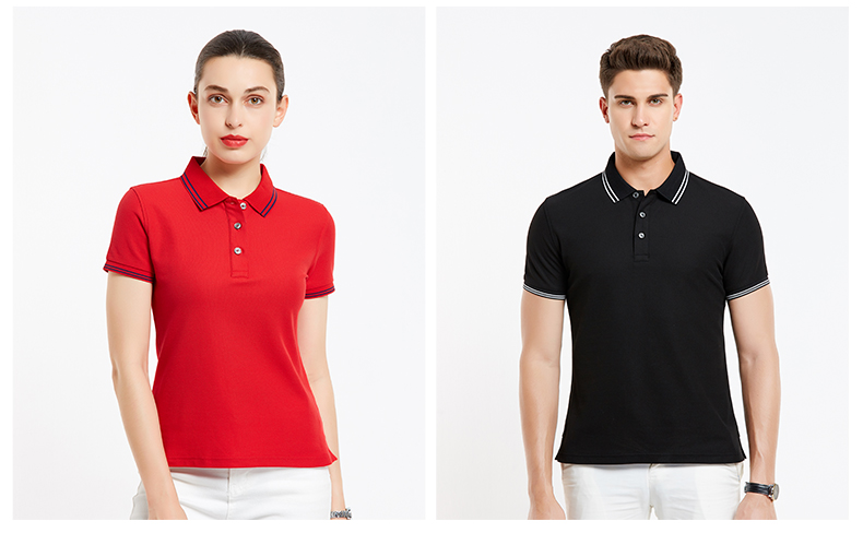 新款短袖纯棉翻领活动POLO衫